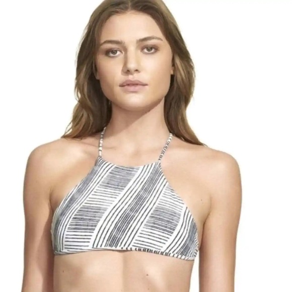 VIX Sarah Printed High Neck Halter Bikini Top - Picture 1 of 6